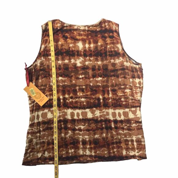 NWT Ruby Rd Sequins Sleeveless Tank Top Womens Plus 2X  Autumn Fall Brown Rust - Picture 9 of 9